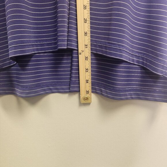 Bobby Jones Men's XXL Purple Striped Performance Polo Shirt  Golf - Picture 4 of 9